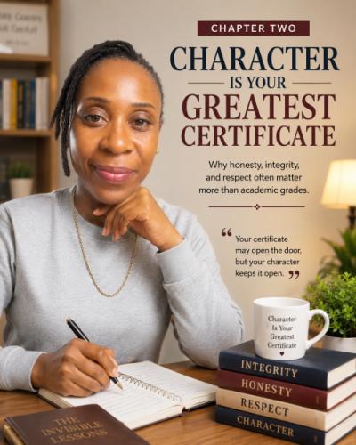 BOOK 1: THE INVISIBLE LESSONS,&nbsp; CHAPTER TWO OF PART ONE: Character Is Your Greatest Certificate by 